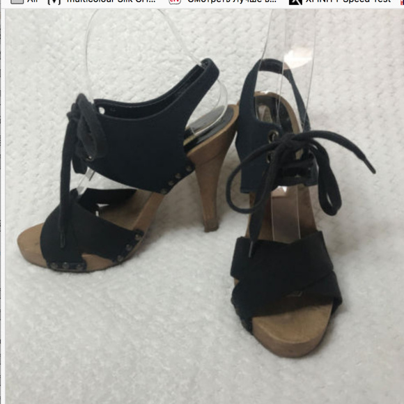 Stella McCartney Canvas Lace-Up Platform Sandal - Picture 2 of 6